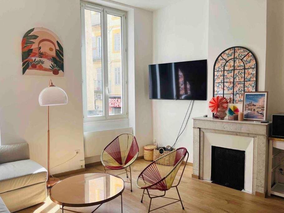 Pleasant 3-Bedroom Flat In The Center Of Marsiglia Esterno foto